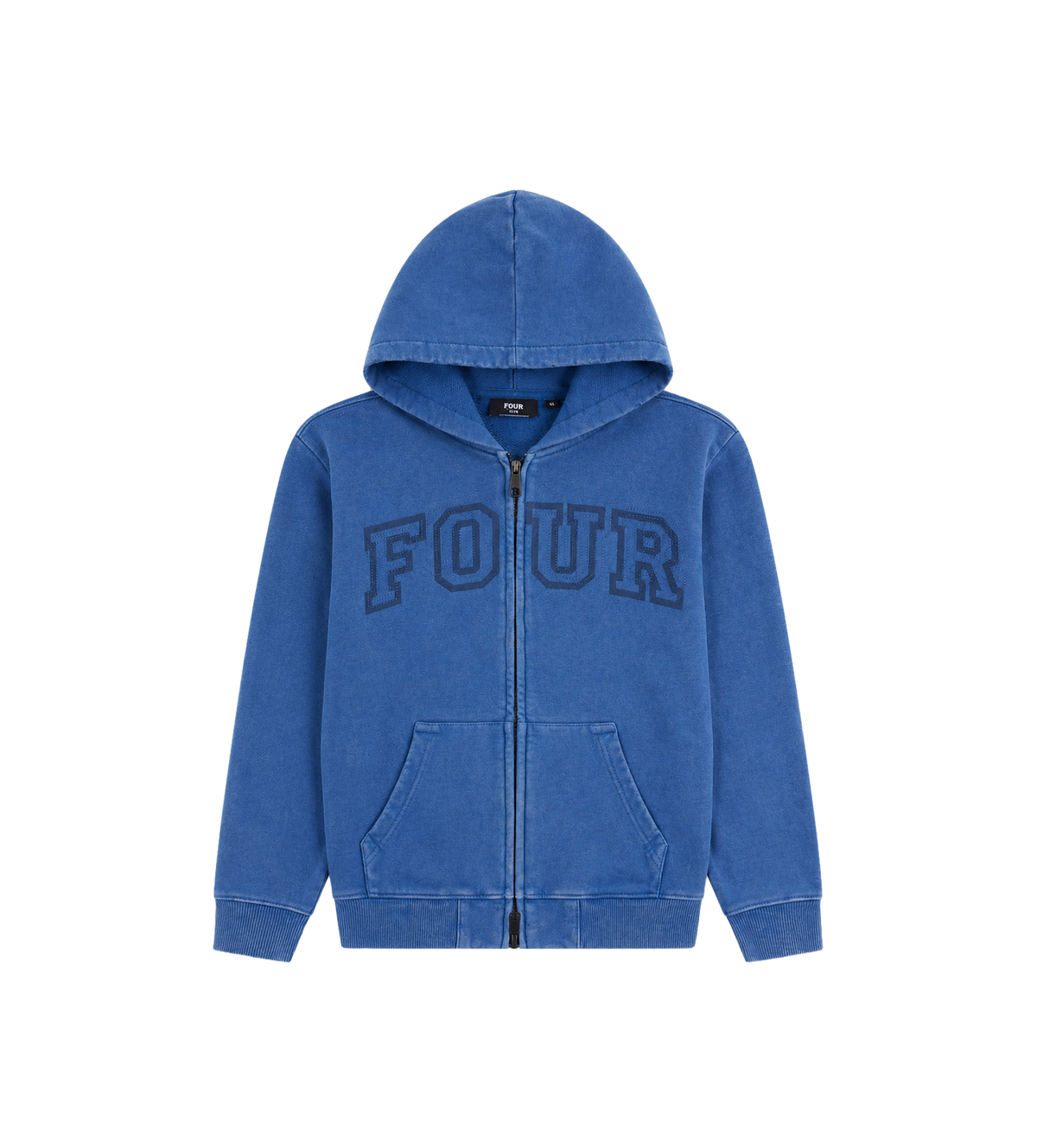 Arch Zip Up Hoodie Washed Blauw