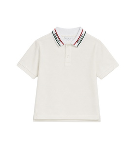 Kids Poloshirt van katoenpiqué New Wit / gemengd