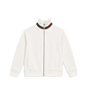 Kids Jersey Zip Jacket with Web Navy