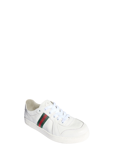 Kids Leer Sneakers Grote Witte / VRV