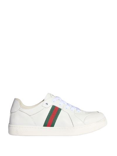 Kids Leer Sneakers Grote Witte / VRV