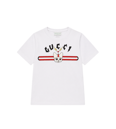 Kids Katoenen T-Shirt met Print Wit