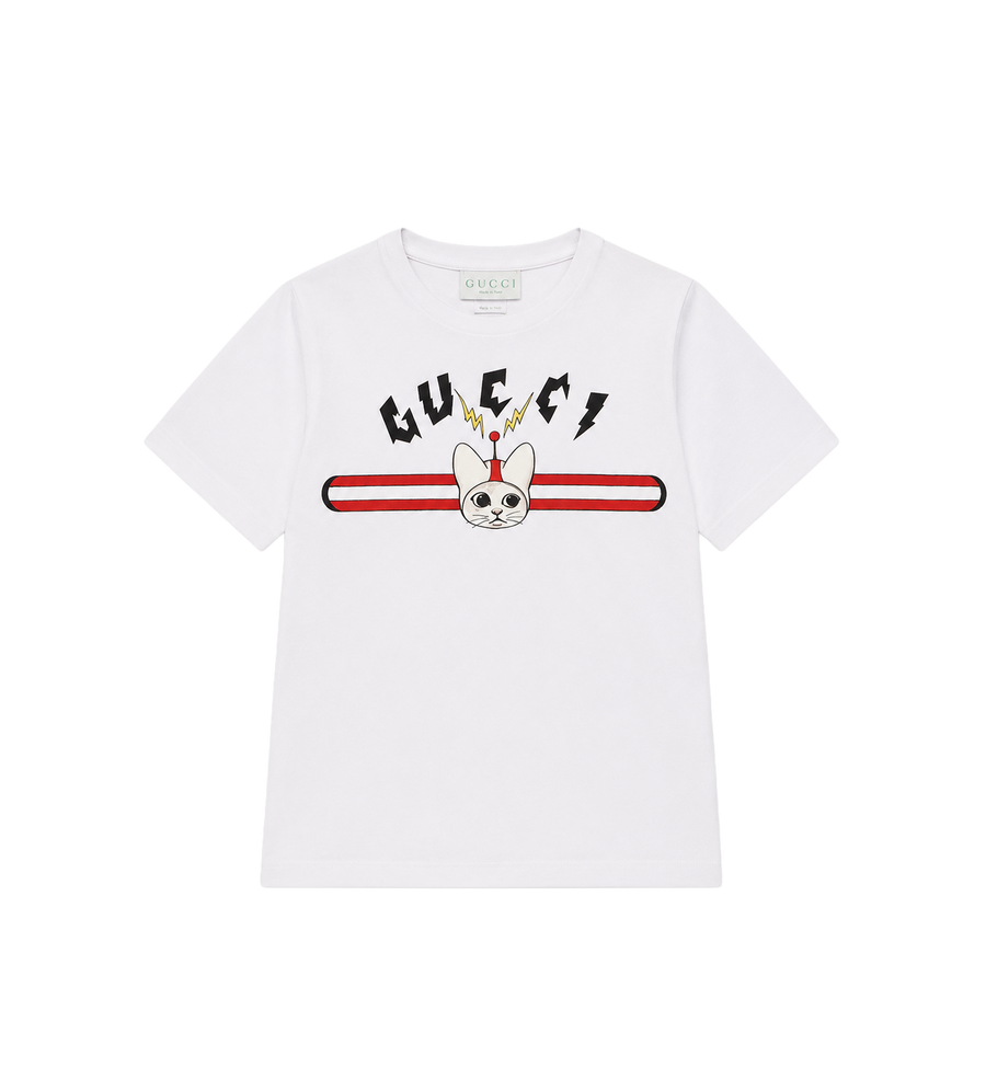 Kids Katoenen T-Shirt met Print Wit