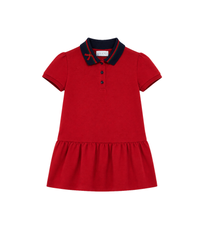 Kids Katoenen polojurk rood