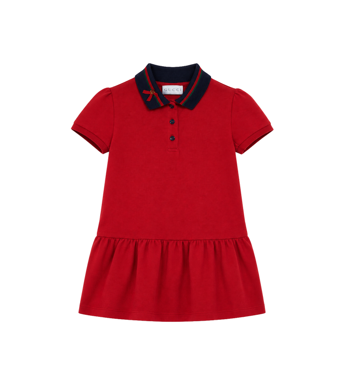 Kids Katoenen polojurk rood