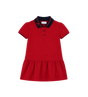 Kids Cotton Polo Dress Red