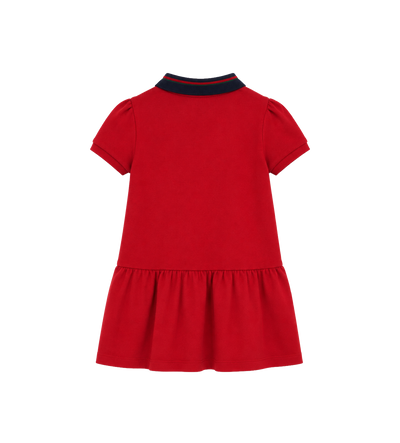 Kids Katoenen polojurk rood