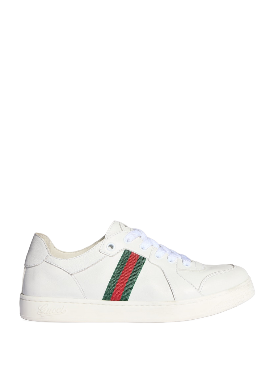 Kids Leer Sneakers Grote Witte / VRV