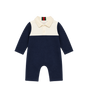 Baby Cotton One-Piece with Web Oltremare