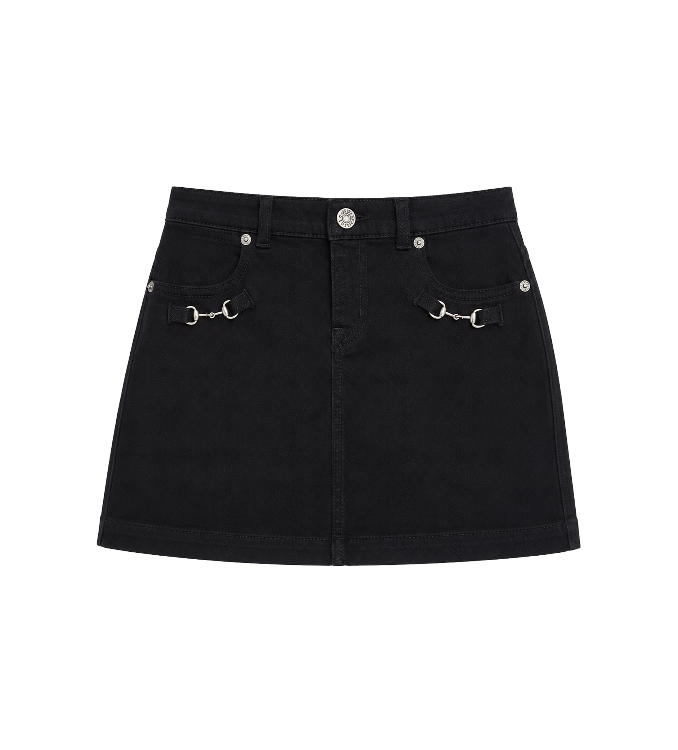 Kids Katoenen rok met paardenbitdetail zwart