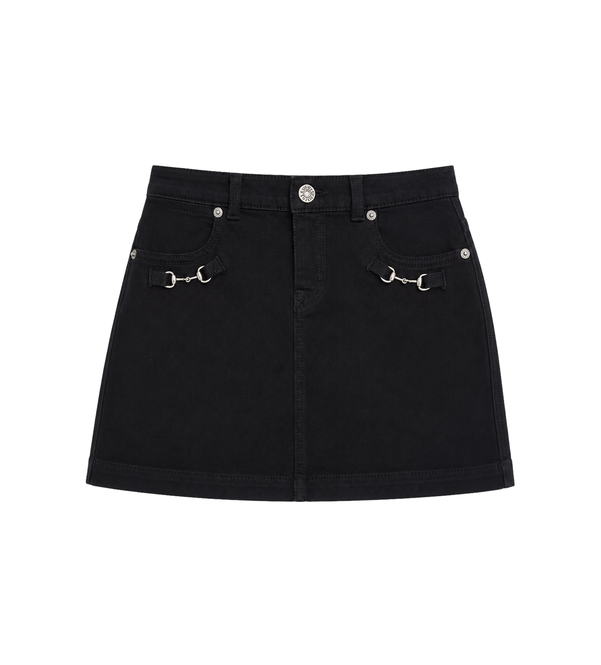 Kids Katoenen rok met paardenbitdetail zwart
