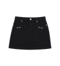 Kids Cotton Skirt with Horsebit Detail Black