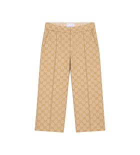 Kids GG Canvas Broek Beige/Ebbenhout