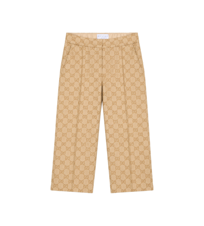 Kids GG Canvas Broek Beige/Ebbenhout
