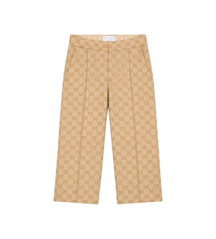 Kids GG Canvas Broek Beige/Ebbenhout