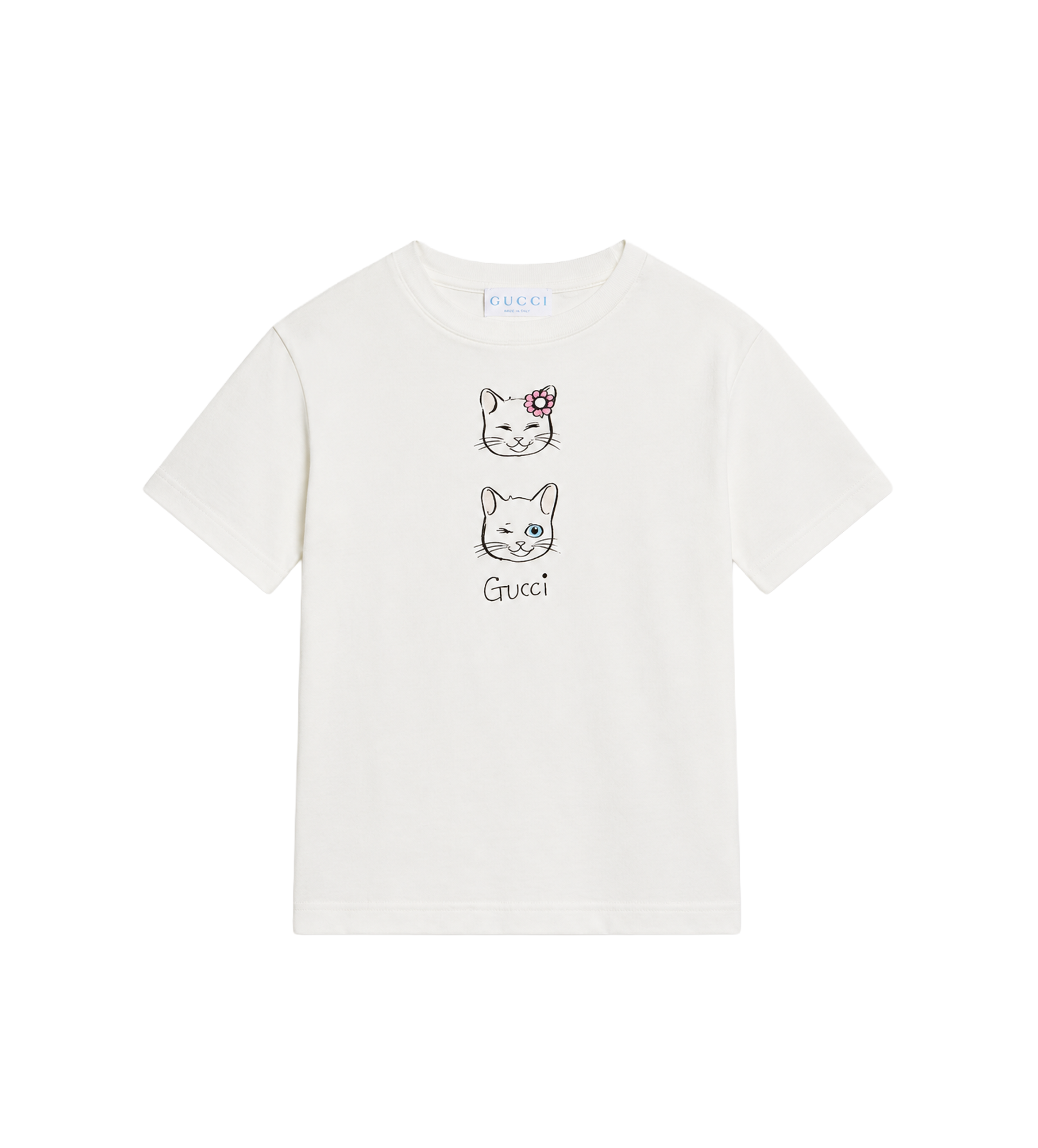 Kids Katoenen T-shirt met print New Wit / Multi