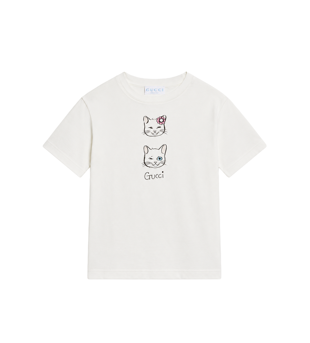 Kids Katoenen T-shirt met print New Wit / Multi