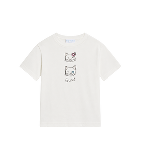 Kids Katoenen T-shirt met print New Wit / Multi