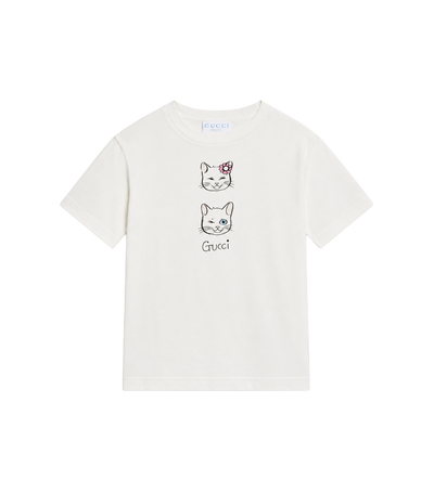 Kids Katoenen T-shirt met print New Wit / Multi