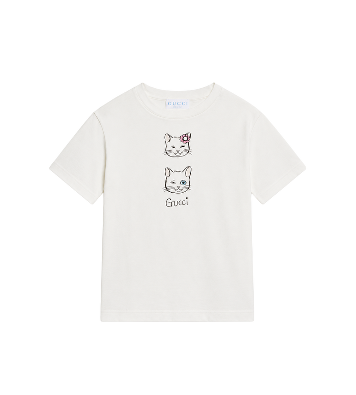Kids Katoenen T-shirt met print New Wit / Multi