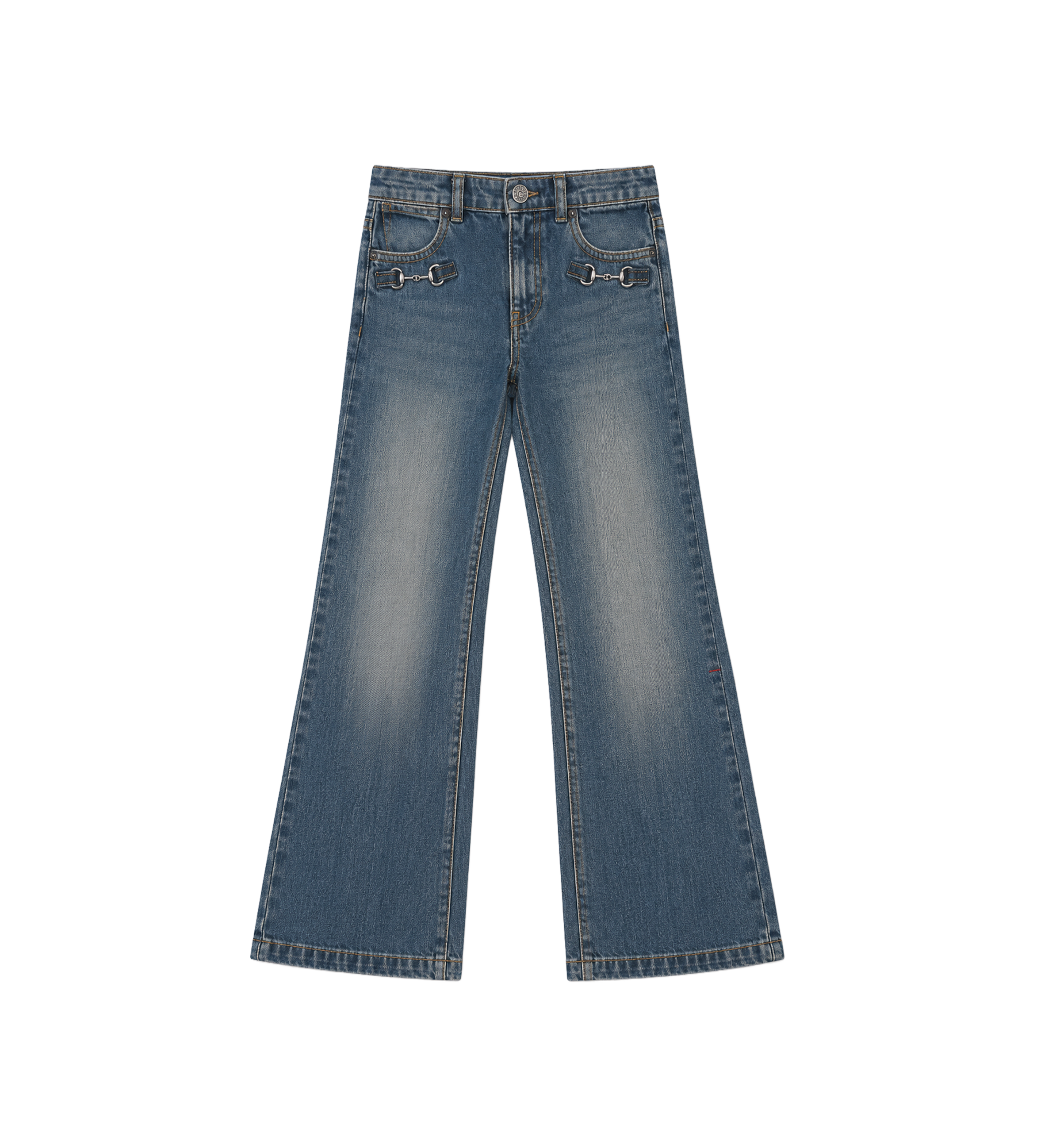 Kids Paardenbeet Straight-Buitenjeans Blauw