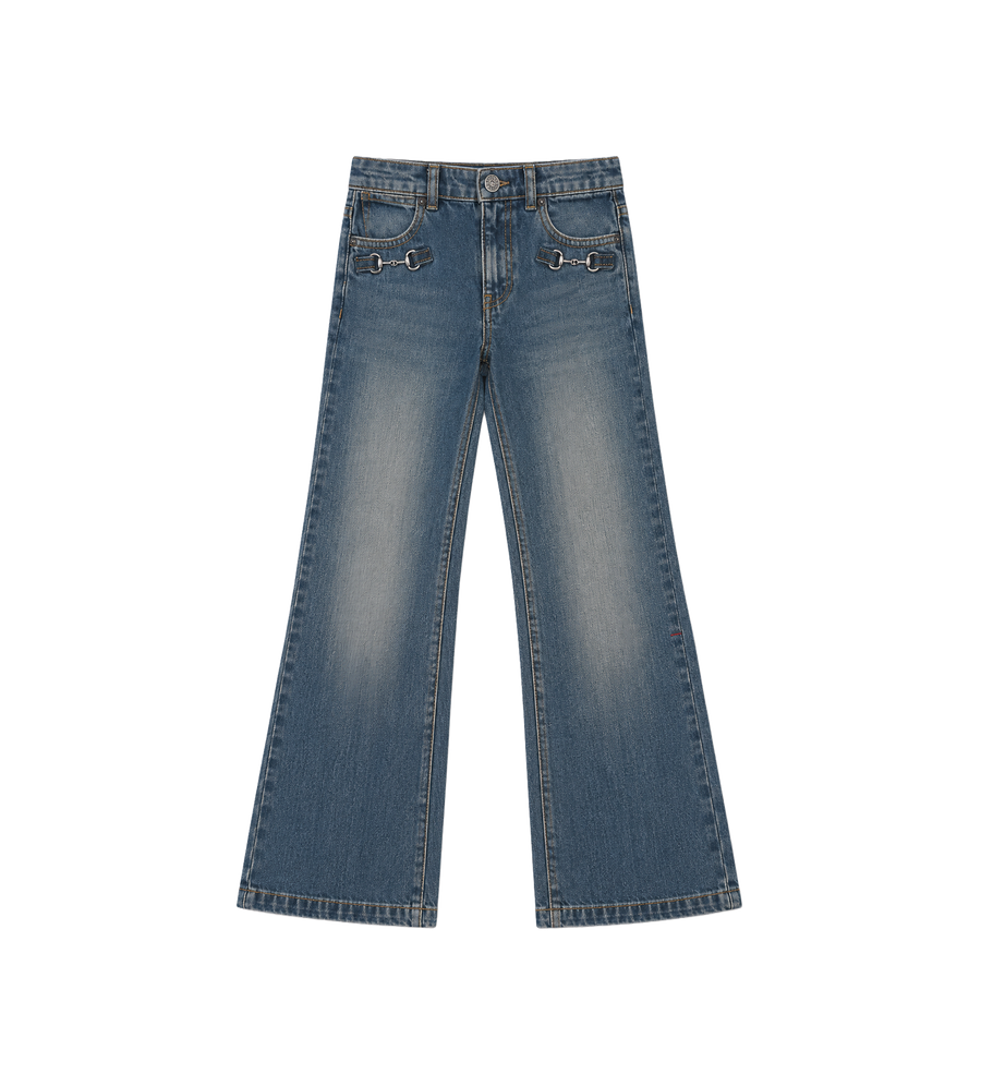 Kids Paardenbeet Straight-Buitenjeans Blauw