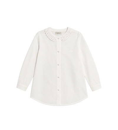 Kids Cotton Blouse White