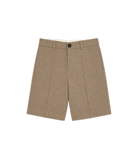 Baby Houndstooth Virgin Wool Blend Trousers Brown / Beige
