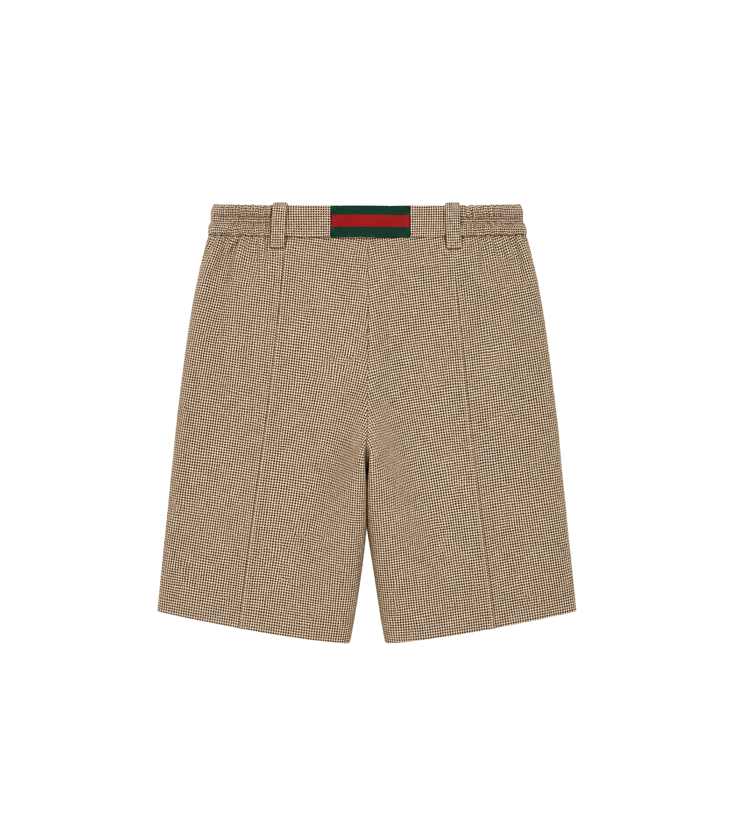 Baby Broek met pied-de-poule scheerwolmix bruin/beige