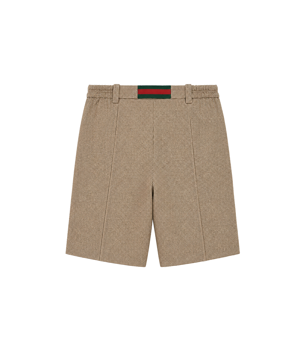 Baby Broek met pied-de-poule scheerwolmix bruin/beige