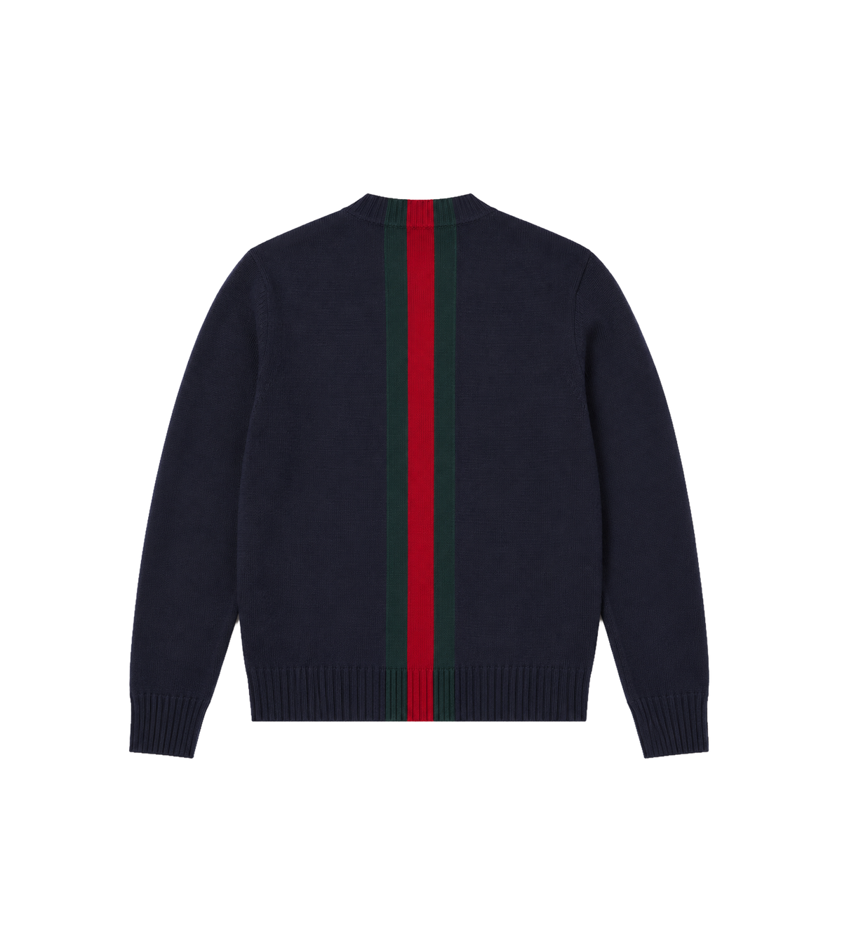 Baby Web Stripe Wool Sweater Navy