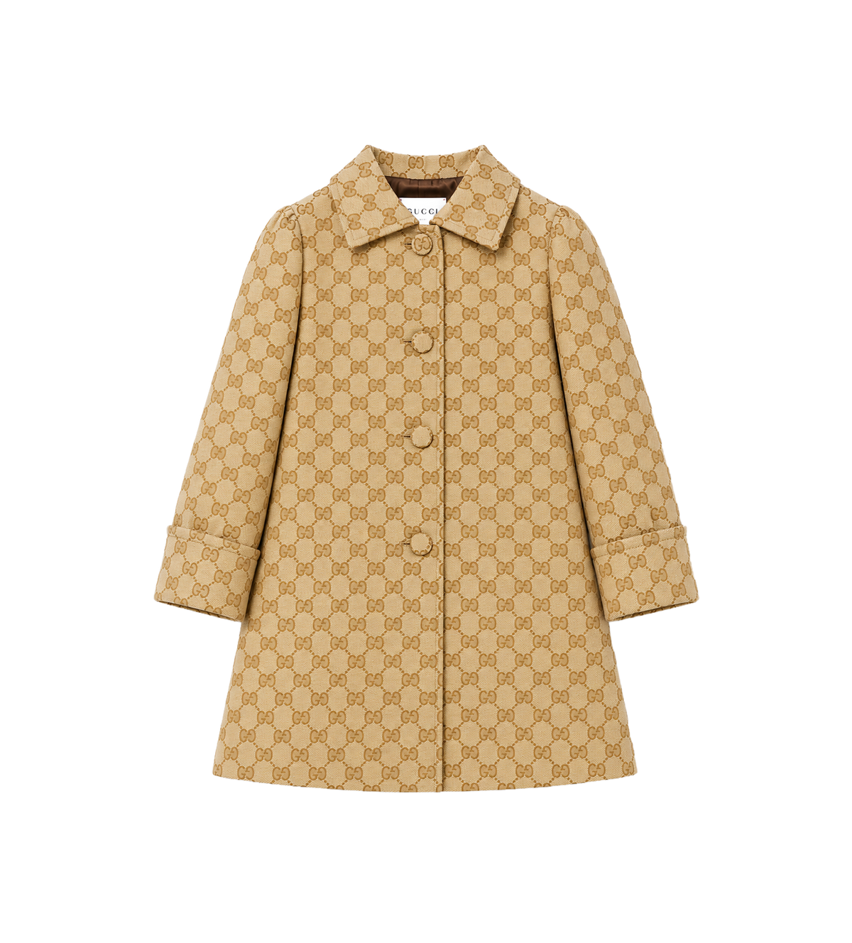 Kids GG Canvas Jas Beige/Ebbenhout