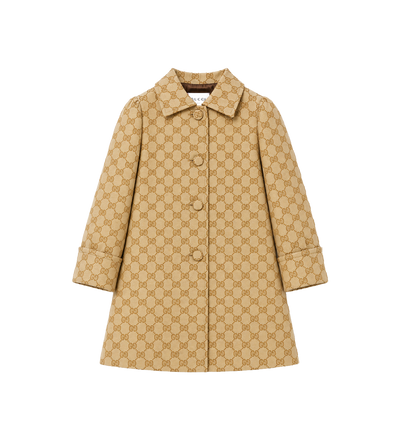Kids GG Canvas Jas Beige/Ebbenhout