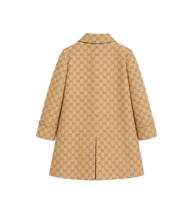 Kids GG Canvas Jas Beige/Ebbenhout