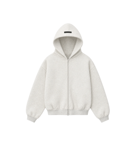 Kids Classic Full Zip Hoodie Oatmeal
