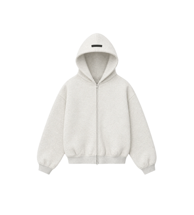 Kids Classic Full Zip Hoodie Oatmeal