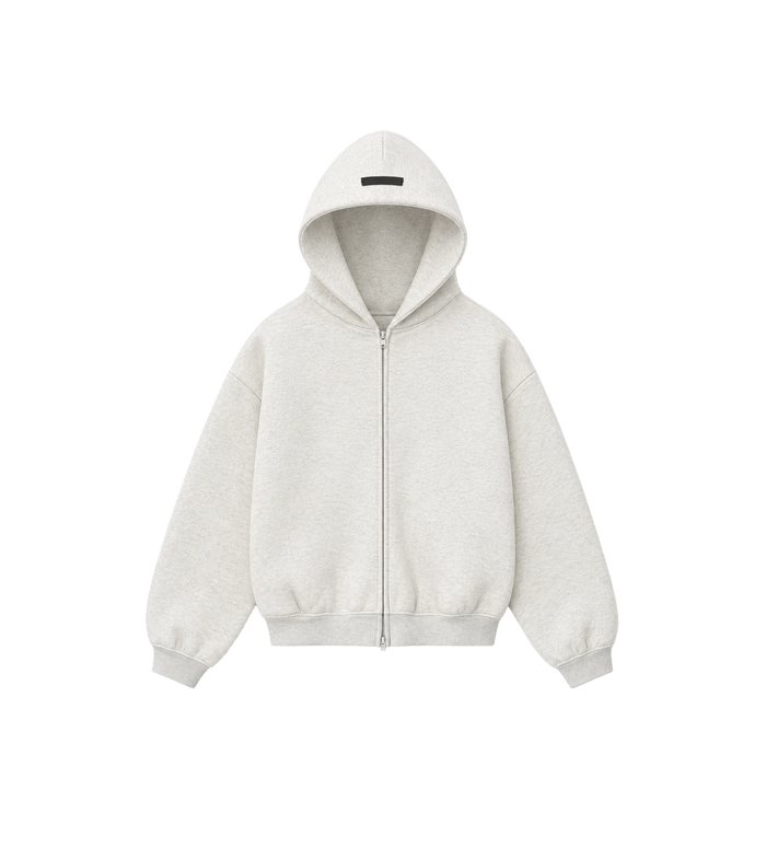 Kids Classic Full Zip Hoodie Oatmeal