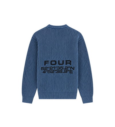 Arch Gebreide Crewneck Blauw