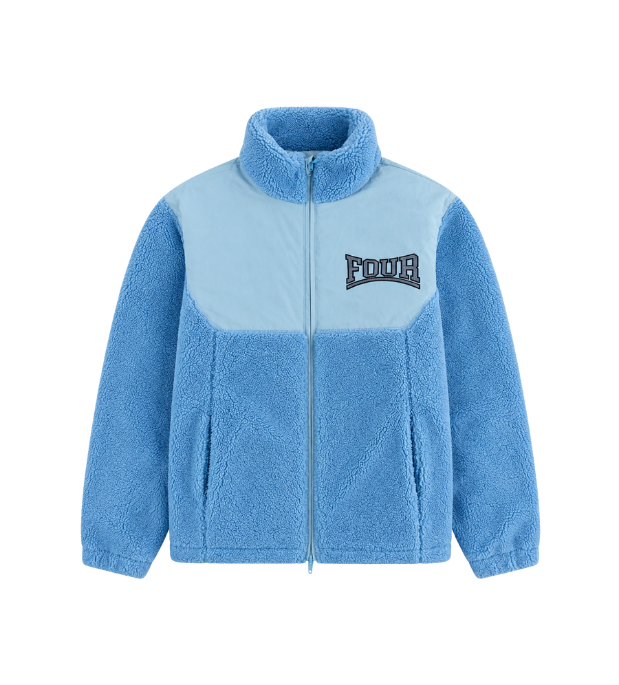 Logo Sherpa Zip Up Blauw