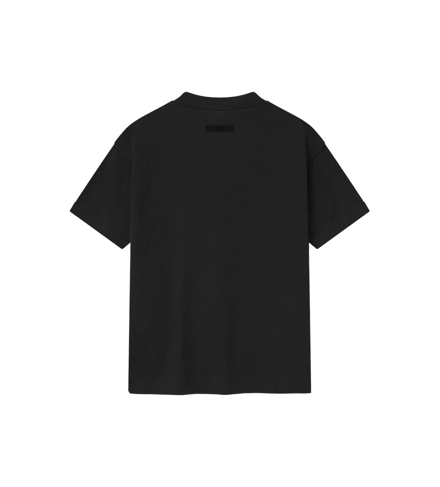 Kids Classic Embroidery Tee Donkergrijs