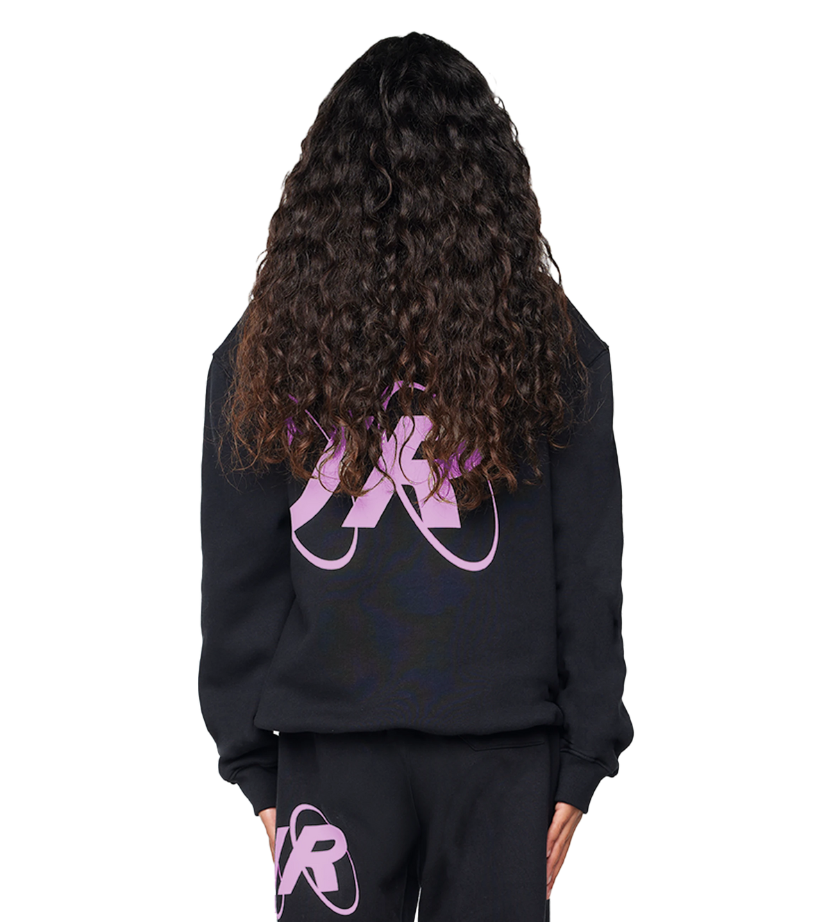 Big Circles Hoodie Zwart/Roze