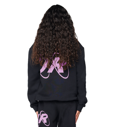 Big Circles Hoodie Zwart/Roze