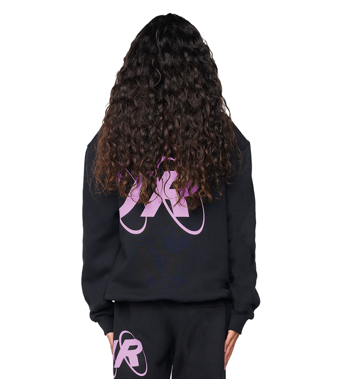Big Circles Hoodie Zwart/Roze