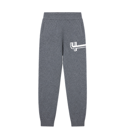 Knitted Pants Cuffed Dark Grey