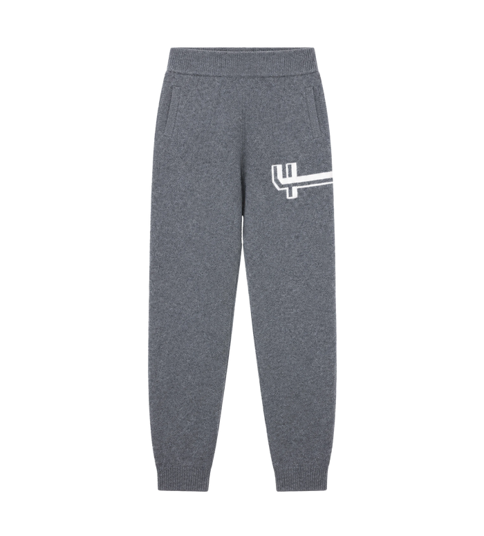 Gebreide Broek Cuffed Donkergrijs