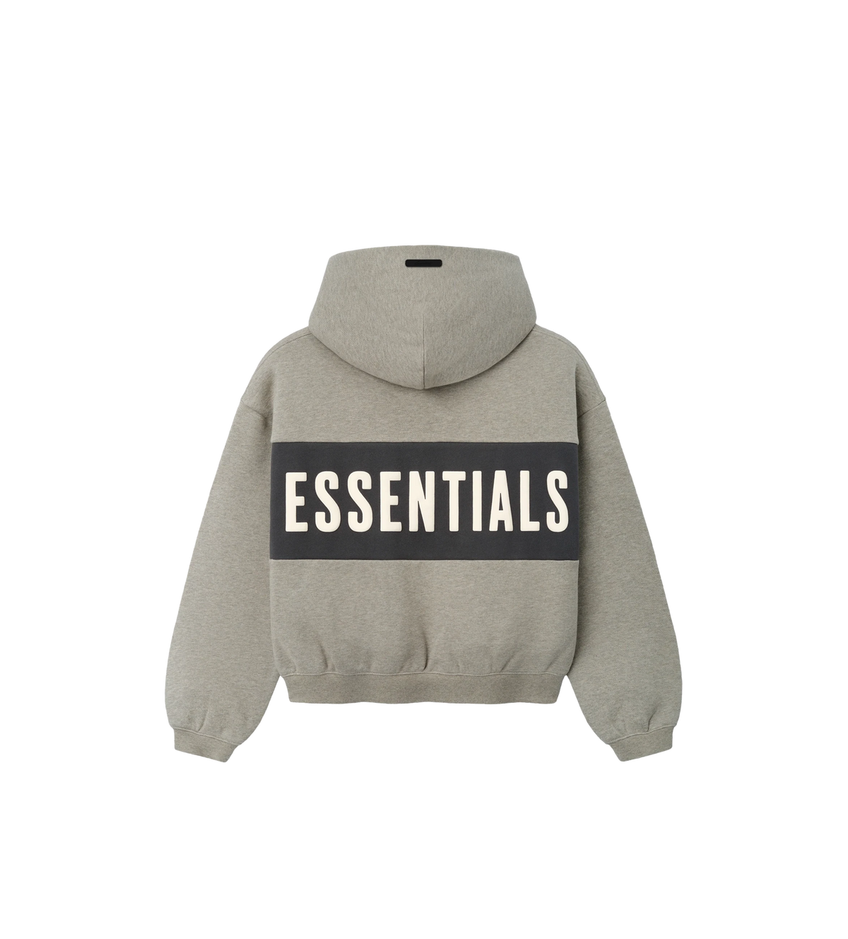 Kids Cropped Relaxed Paneled Hoodie Grijs