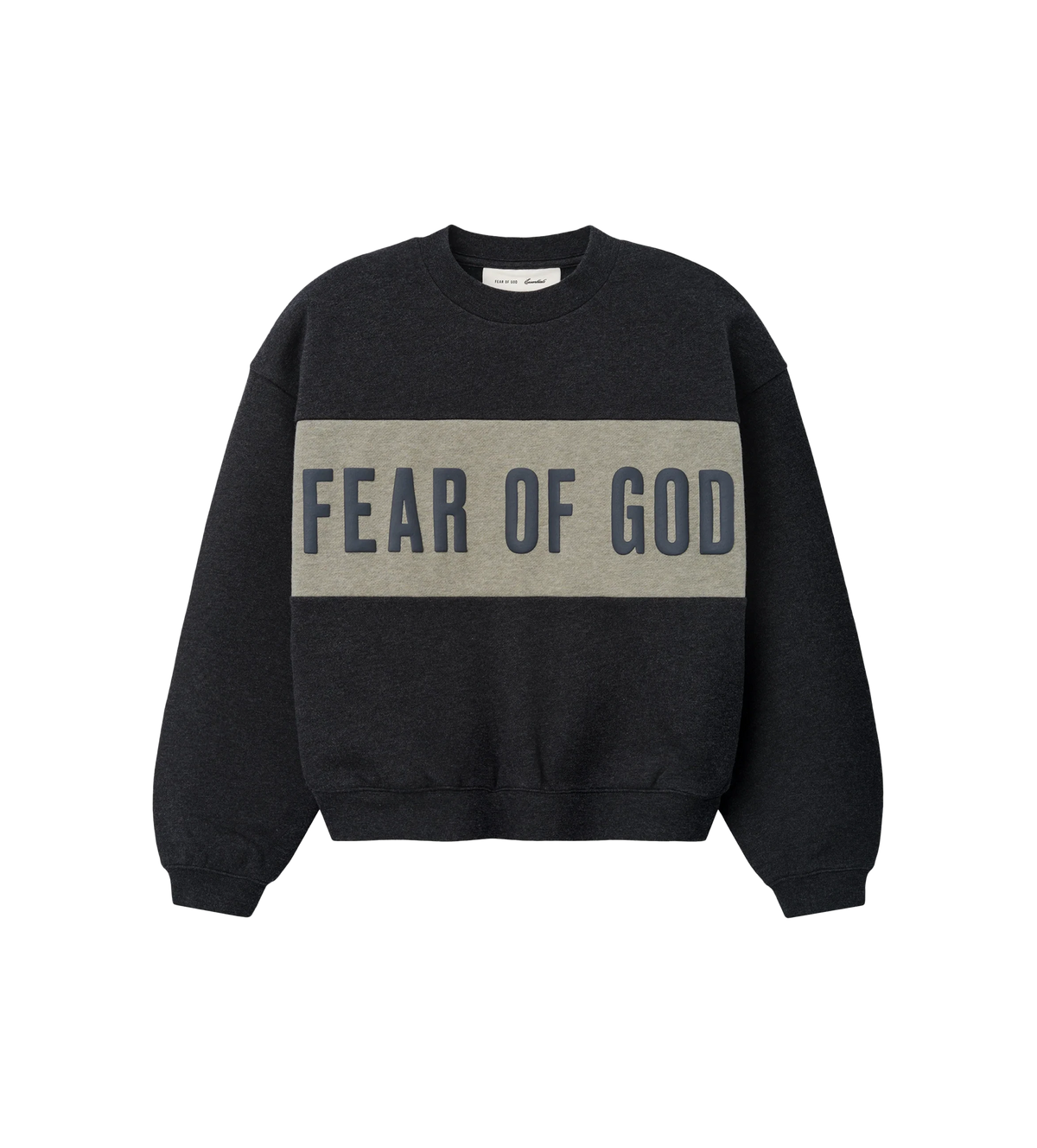 Kids Cropped Relaxed Paneled Sweatshirt Donkergrijs