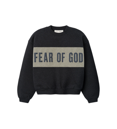 Kids Cropped Relaxed Paneled Sweatshirt Donkergrijs