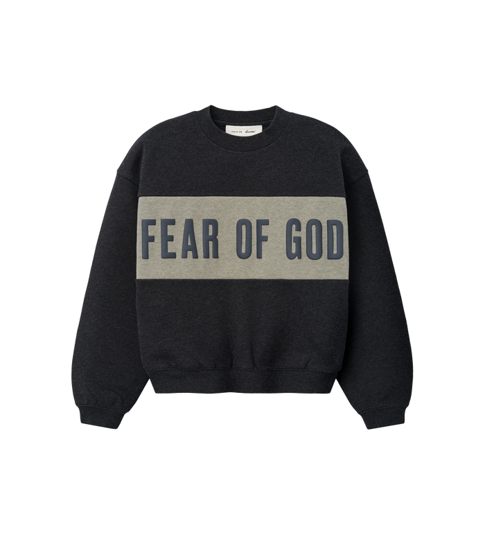 Kids Cropped Relaxed Paneled Sweatshirt Donkergrijs
