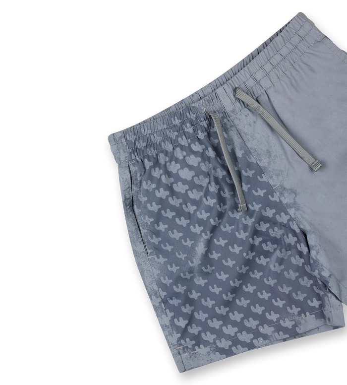 Logo 4AOP Swim Shorts Mockingbird Grey/ White
